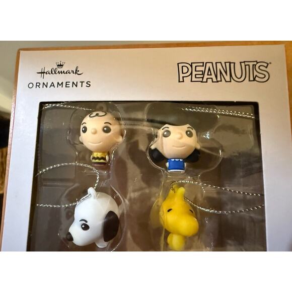 Hallmark Peanuts Mini Christmas Tree Ornaments Set 6 Snoopy Woodstock 2024 NIB - Picture 7 of 8